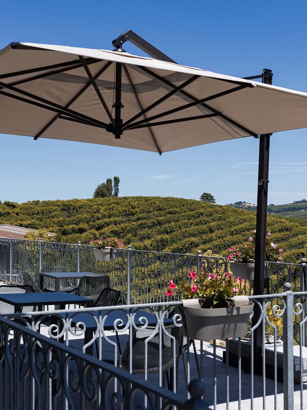 Servizi terrazza vista colline