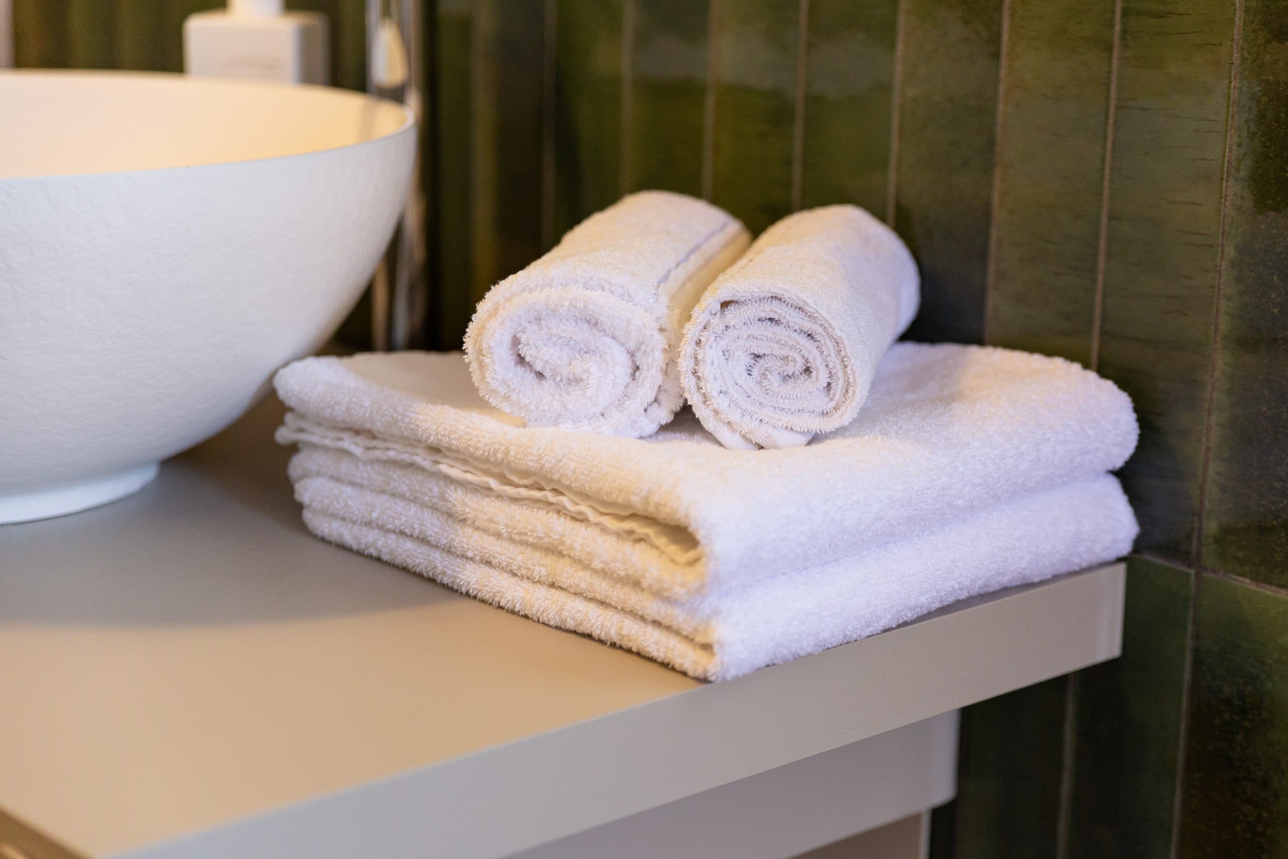 Camera superior dettaglio asciugamani